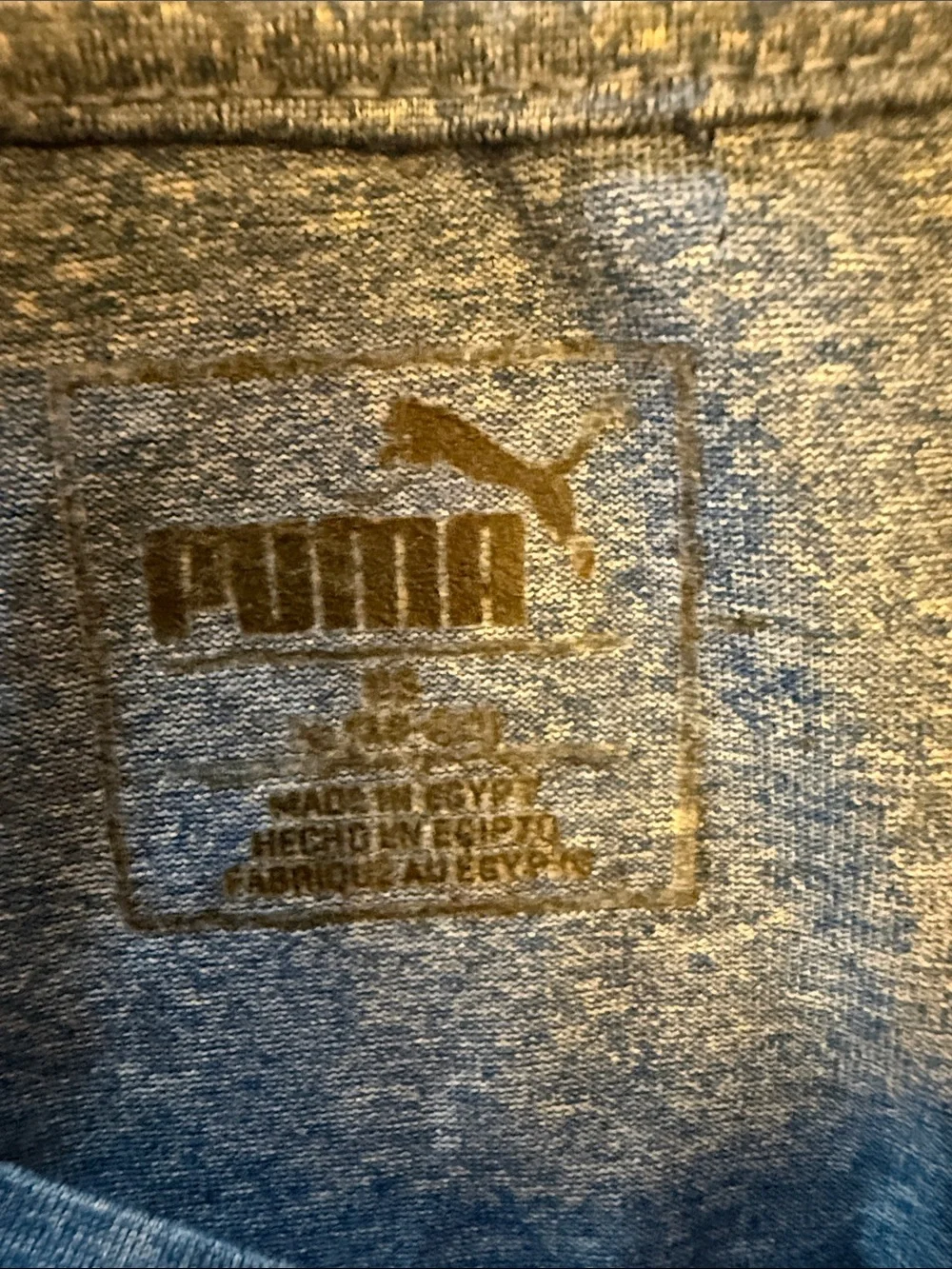 Puma Blue Heather Short Sleeve Performance Tee